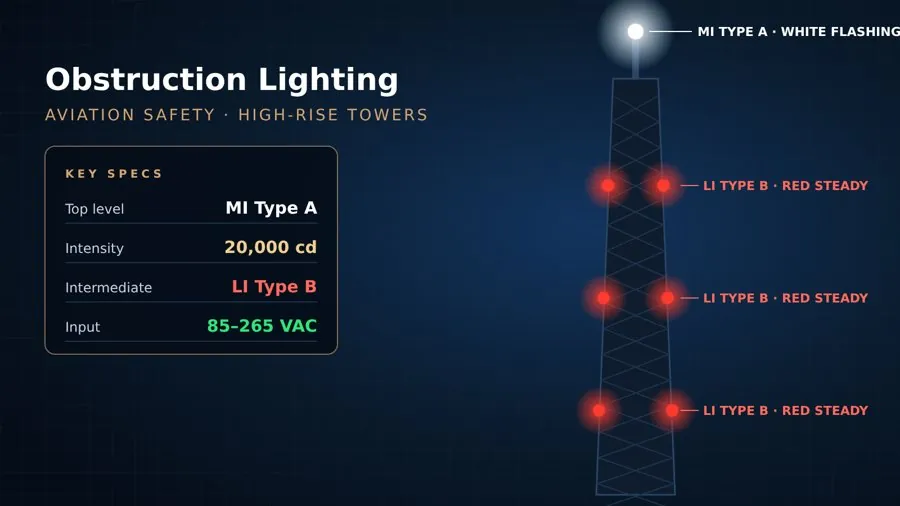 Obstruction Lighting for Towers – NEXAYT Qatar